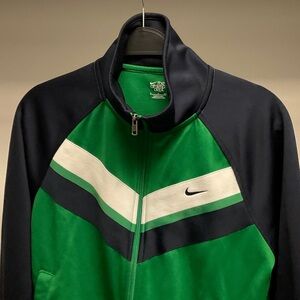 Nike Men's Green and Navy Track Jacket